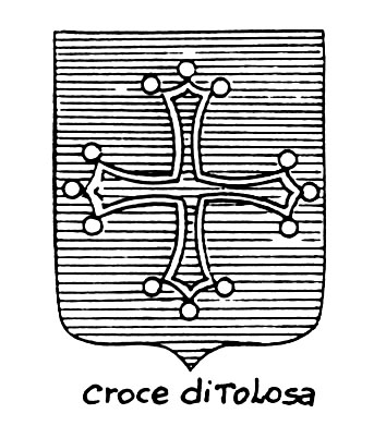 Imagen del término heráldico: Croce di tolosa